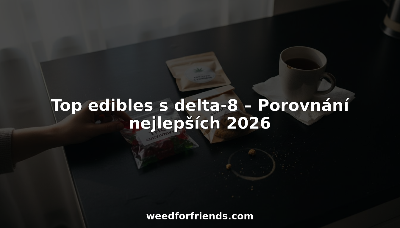 Na kuchyňské lince leží různé pochoutky s delta-8.