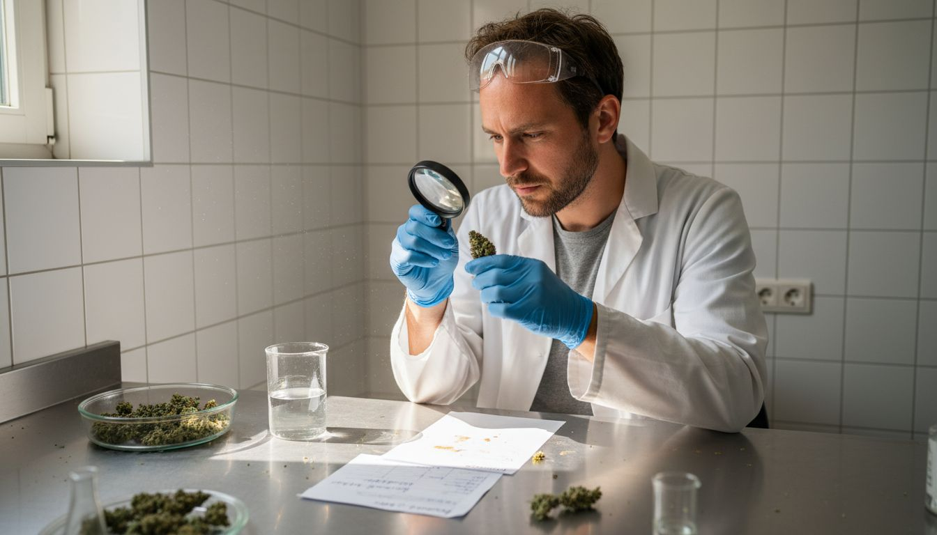 Im Labor werden Cannabisblüten sorgfältig analysiert.